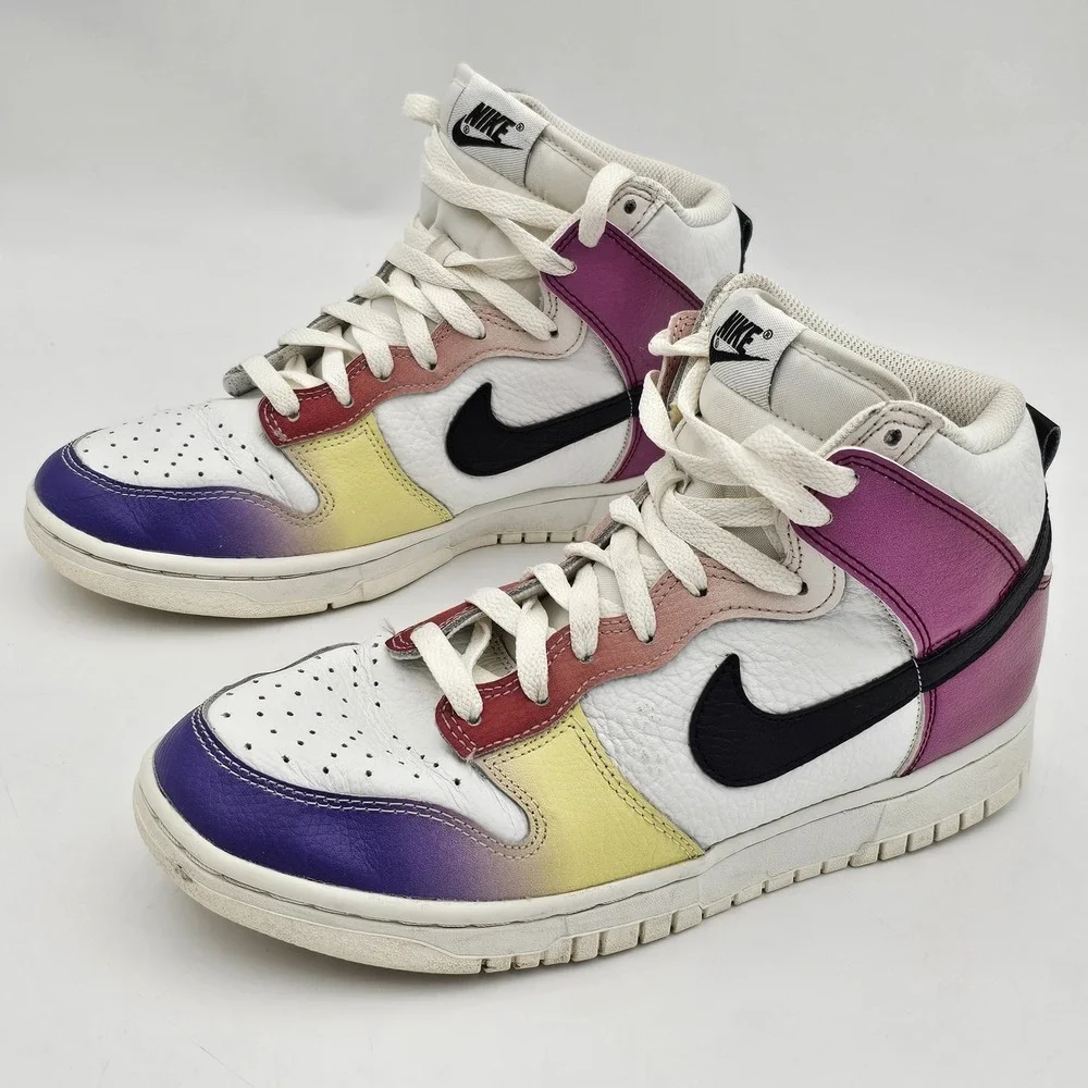 Nike Dunk High Womens 7.5 Multicolor Gradient FD0802-100 Athletic Sneakers - Picture 6 of 12